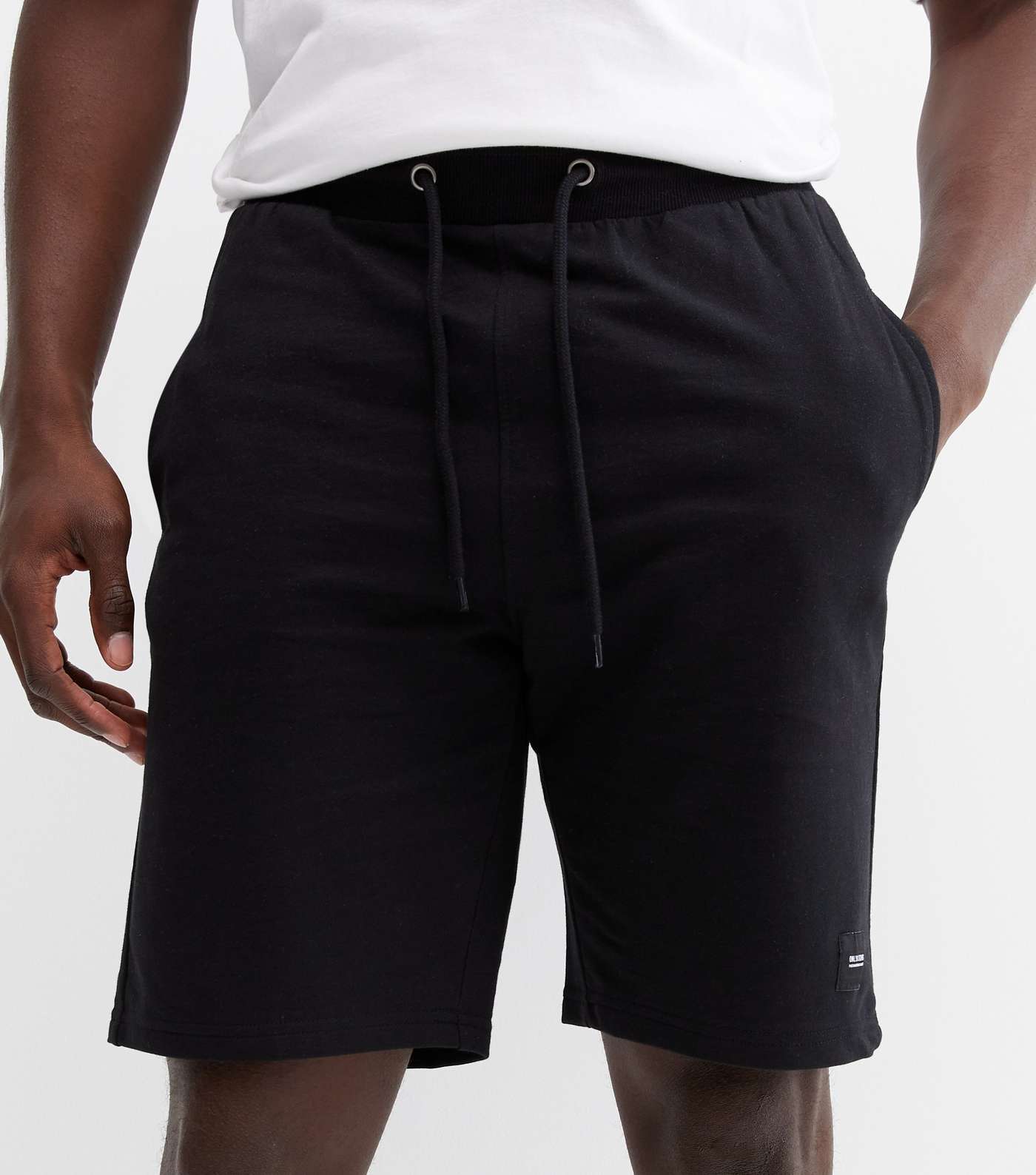 Only & Sons Black Jersey Jogger Shorts Image 3
