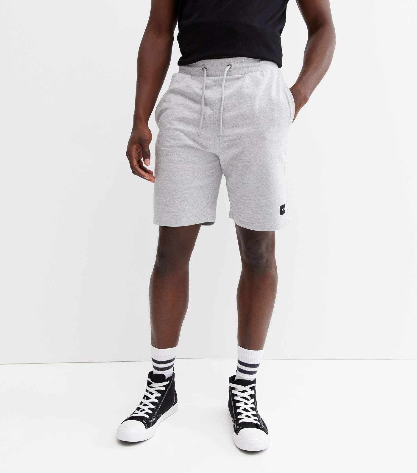 Only & Sons Pale Grey Jersey Jogger Shorts Image 2