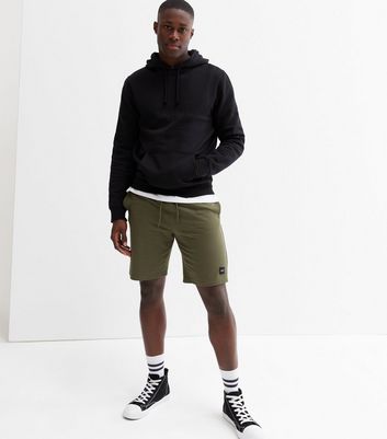 Only & Sons Olive Jersey Jogger Shorts | New Look