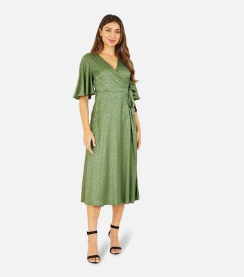 new look olive dress