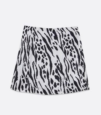 Light leopard shop print mini skirt