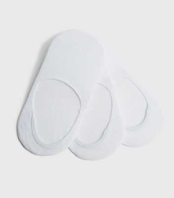 Girls 3 Pack White Invisible Liner Socks