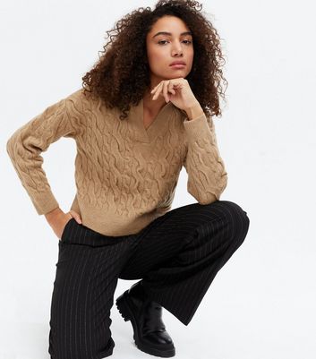 camel knitted jumper
