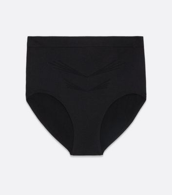 Black High Waist Seamless Smoothing Brazilian Briefs