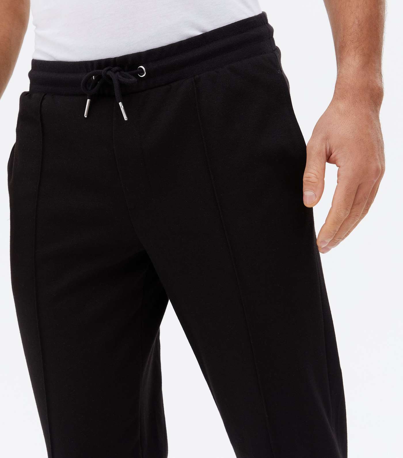 Only & Sons Black Pintuck Tie Waist Joggers Image 3