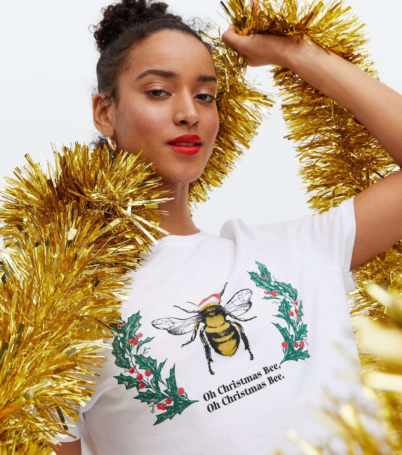 White Christmas Bee Logo T-Shirt