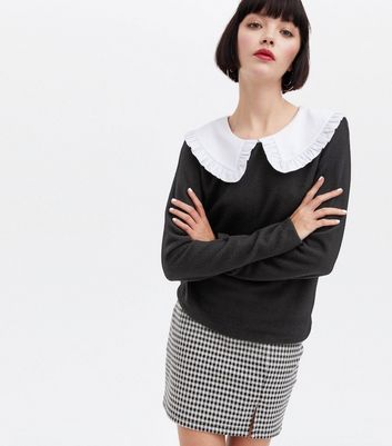 Click to view product details and reviews for Black Fine Knit Frill Collar Top New Look. Click to view product details and reviews for Black Fine Knit Frill Collar Top New Look.