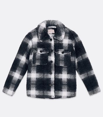 fluffy checkered jacket