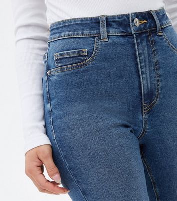 Damen Bekleidung Petite Blue Waist Enhance Quinn Bootcut Jeans