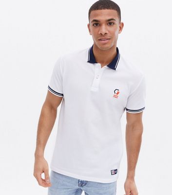 Polo lacoste bleu top blanc rouge