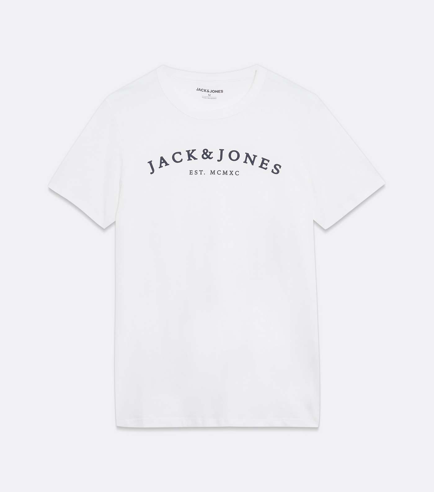 Jack & Jones White Logo Short Sleeve Crew Neck T-Shirt Image 5