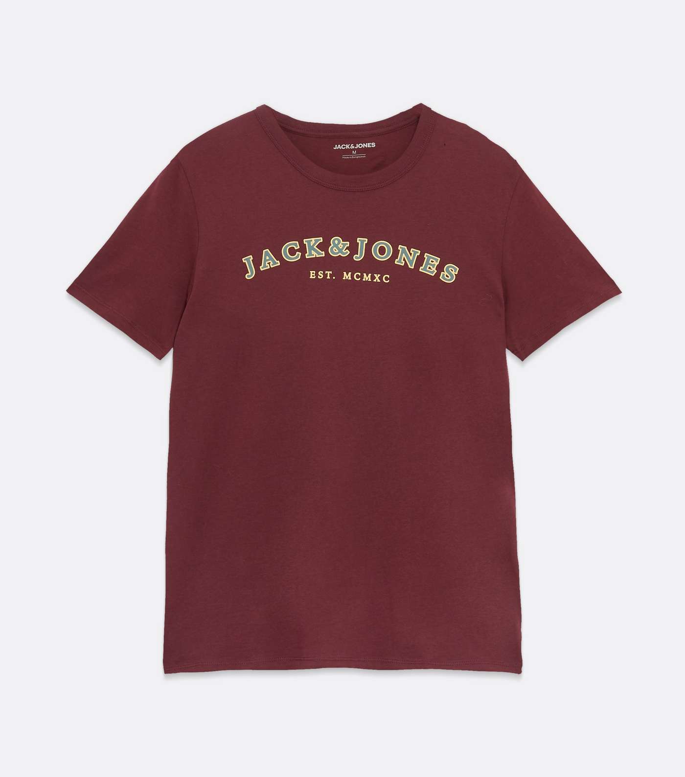 Jack & Jones Dark Red Logo Short Sleeve Crew Neck T-Shirt Image 5