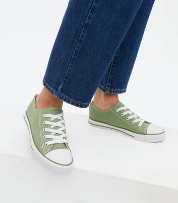 green stripe trainers