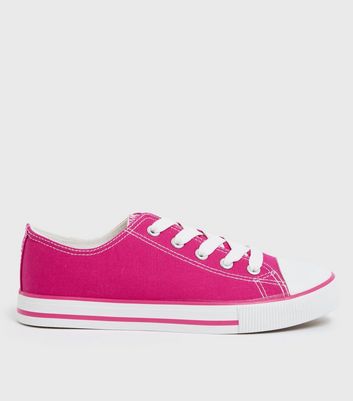 Ladies pink canvas shoes best sale