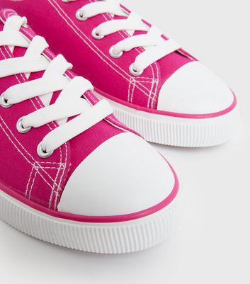 Ladies pink hot sale canvas shoes