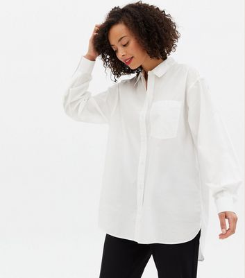 new look white poplin dress