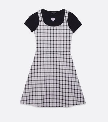 childrens black pinafore dress