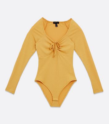 new look mustard bodysuit