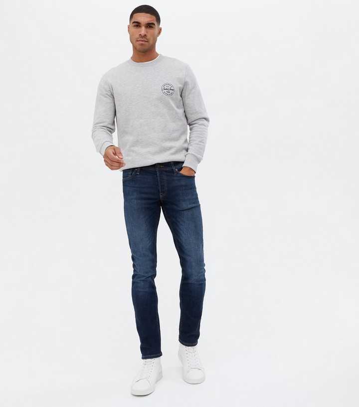 Jack & Jones Blue Wash Skinny Jeans | New Look