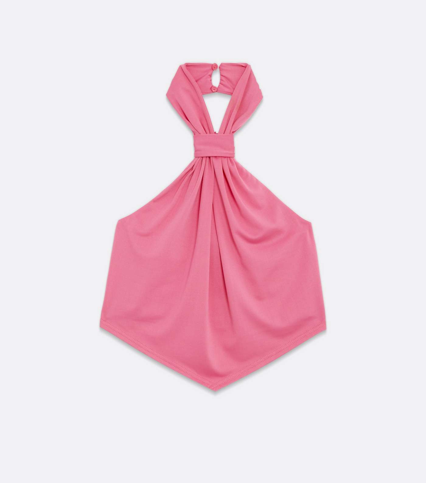 Bright Pink Soft Jersey Halter Neck Top Image 5