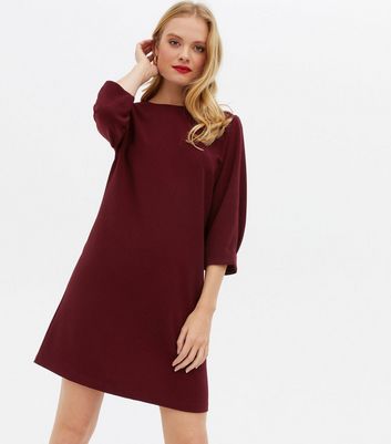 Burgundy 2025 shift dress