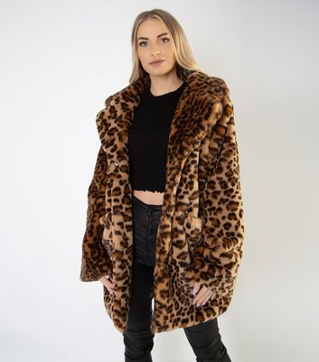 leopard coat new look