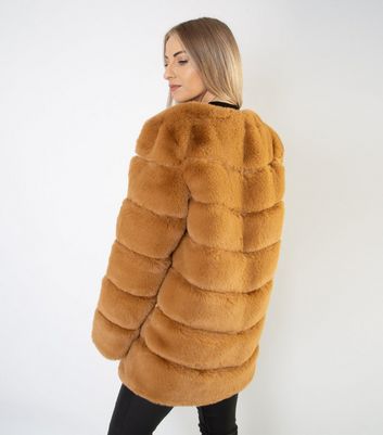 fur coat camel