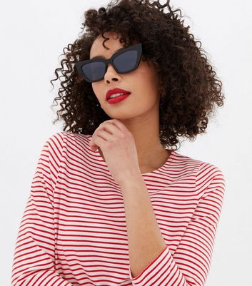 cat eye rectangle sunglasses