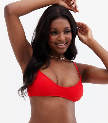 red scoop bikini