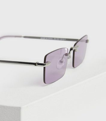 rimless sunglasses with case