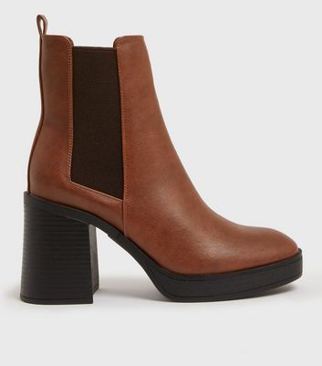 new look tan chelsea boots