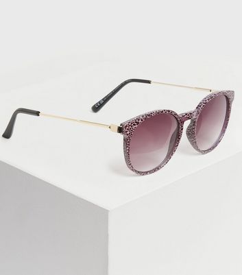 round cheetah print sunglasses