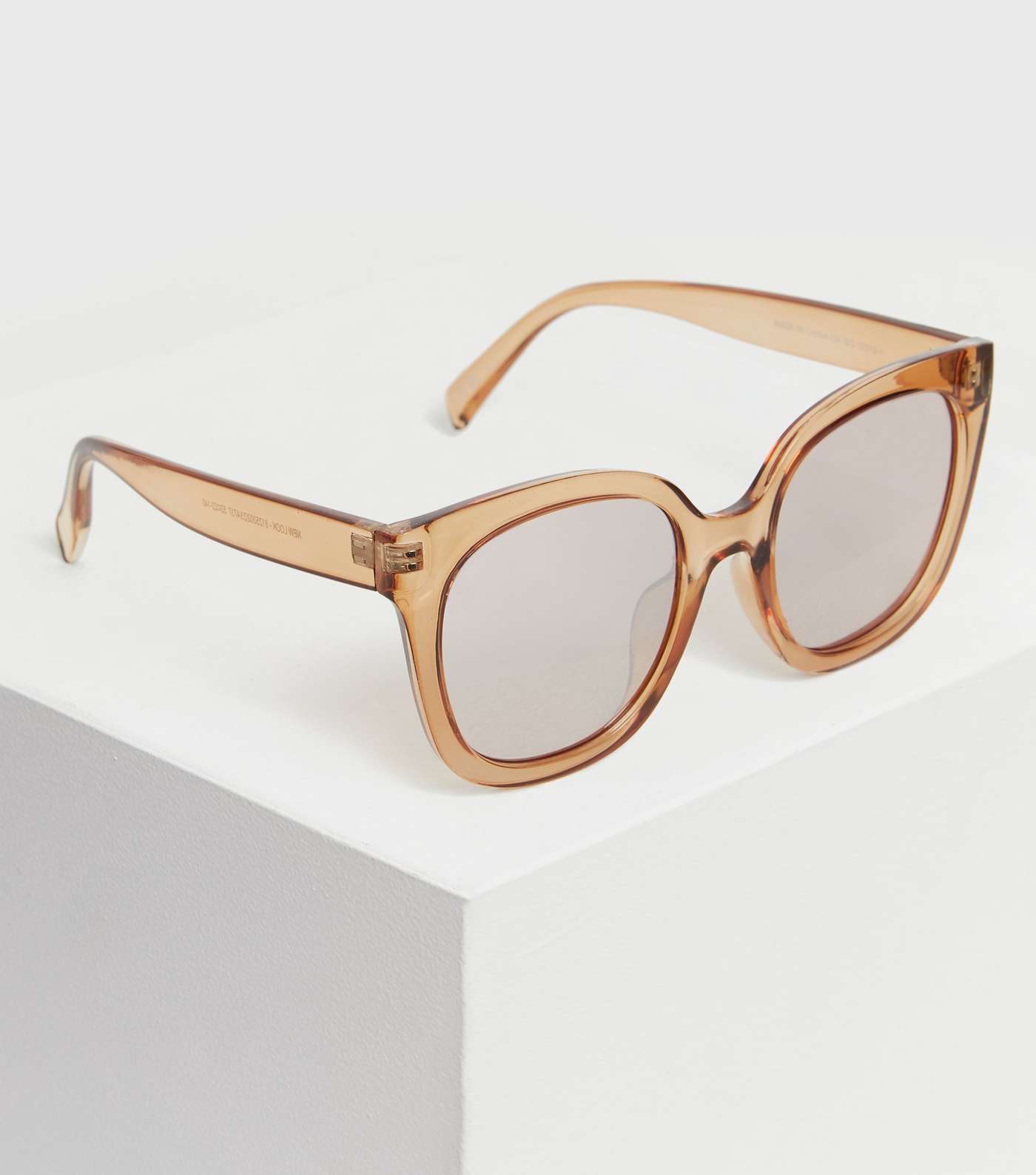Rust Oversized Rectangle Sunglasses Image 2