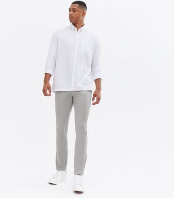 Grey Skinny Fit Chinos