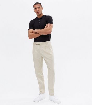 Pleated linen trousers - Man | MANGO OUTLET Hungary