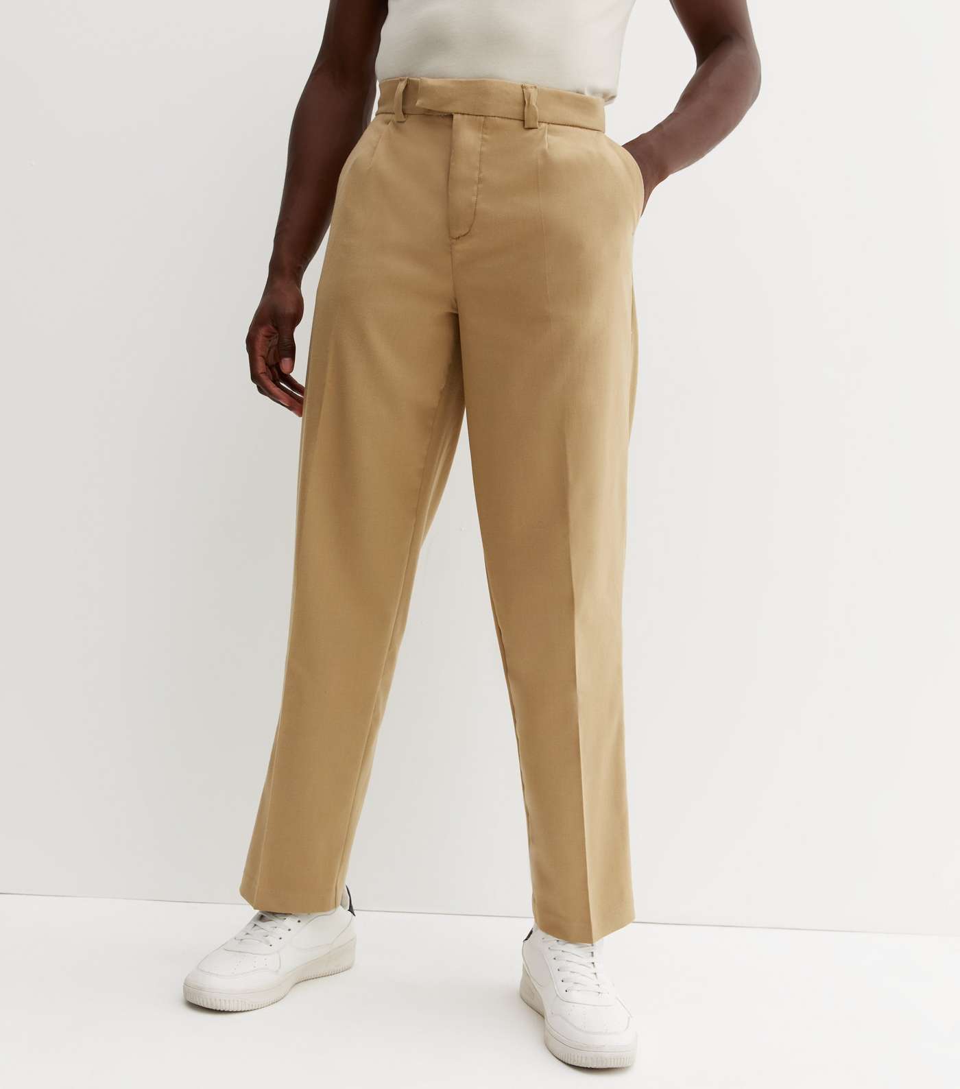 Camel Relaxed Fit Suit Trousers Image 2