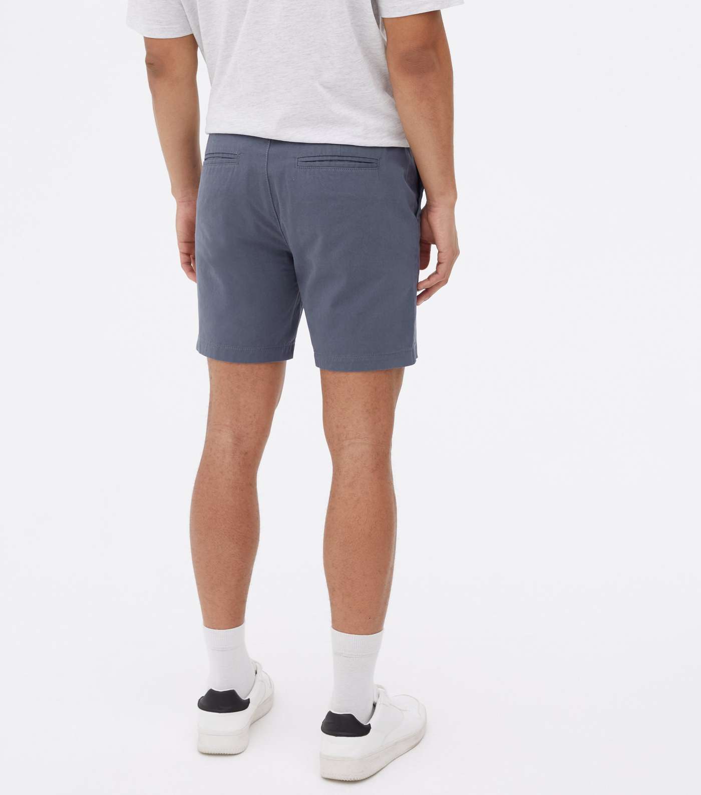 Bright Blue Slim Fit Chino Shorts Image 4