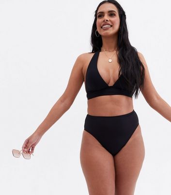 Black high cheap waisted swimwear