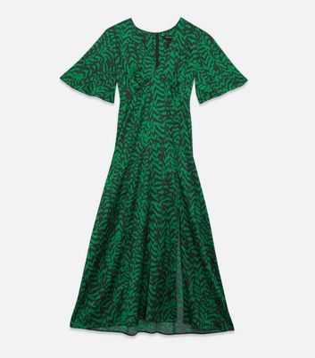 new look green and black dress