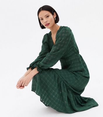 new look green wrap dress