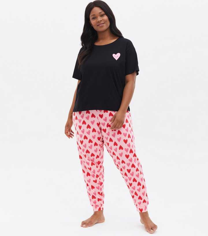 Curves Pink Jogger Pyjama Set with Mean Girls Logo