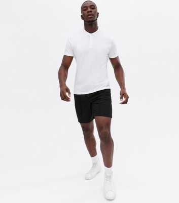Black Pintuck Relaxed Fit Shorts