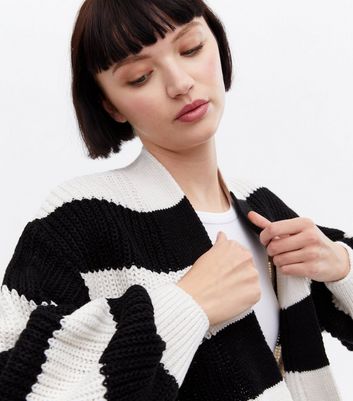 White Stripe Knit Cardigan | New Look