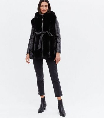 black soft fur jacket