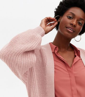 Pink puff best sale sleeve cardigan