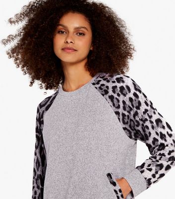 grey leopard sweatshirt
