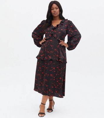 black midi dress curve