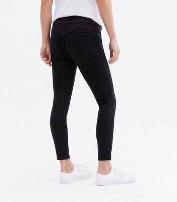 Petite Maternity Black Over Bump Lift 