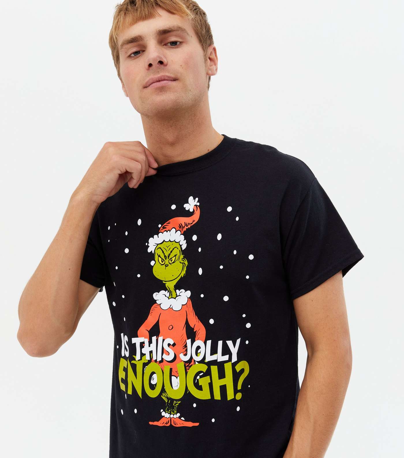 Black Christmas Grinch Logo T-Shirt Image 3