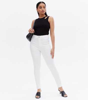 Petite White Lift & Shape Jenna Skinny Jeans